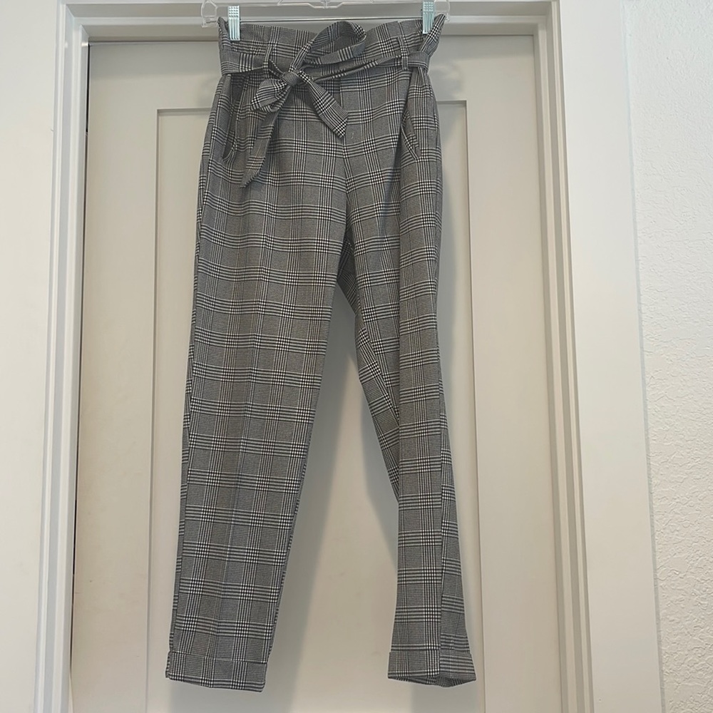 Zara Black & White Trousers - XS